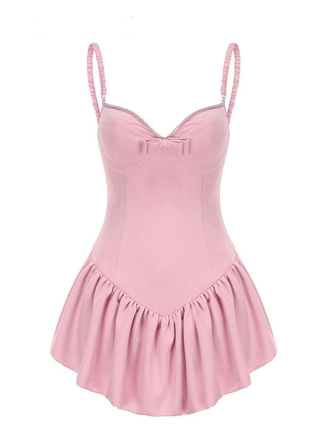 Olivia Sleeveless Playsuit Mini Dress - Fashion Pov