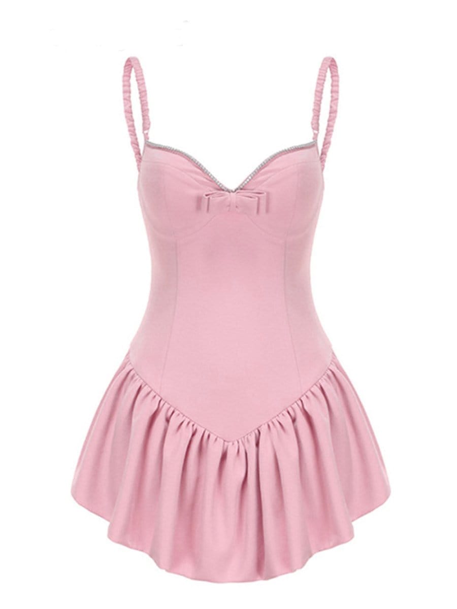 Olivia Sleeveless Playsuit Mini Dress - Fashion Pov