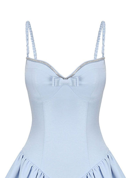 Olivia Sleeveless Playsuit Mini Dress - Fashion Pov