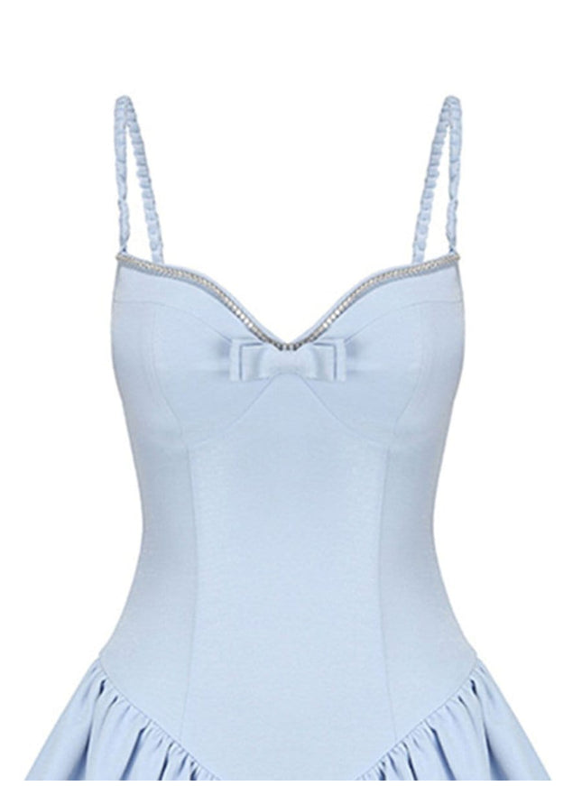 Olivia Sleeveless Playsuit Mini Dress - Fashion Pov