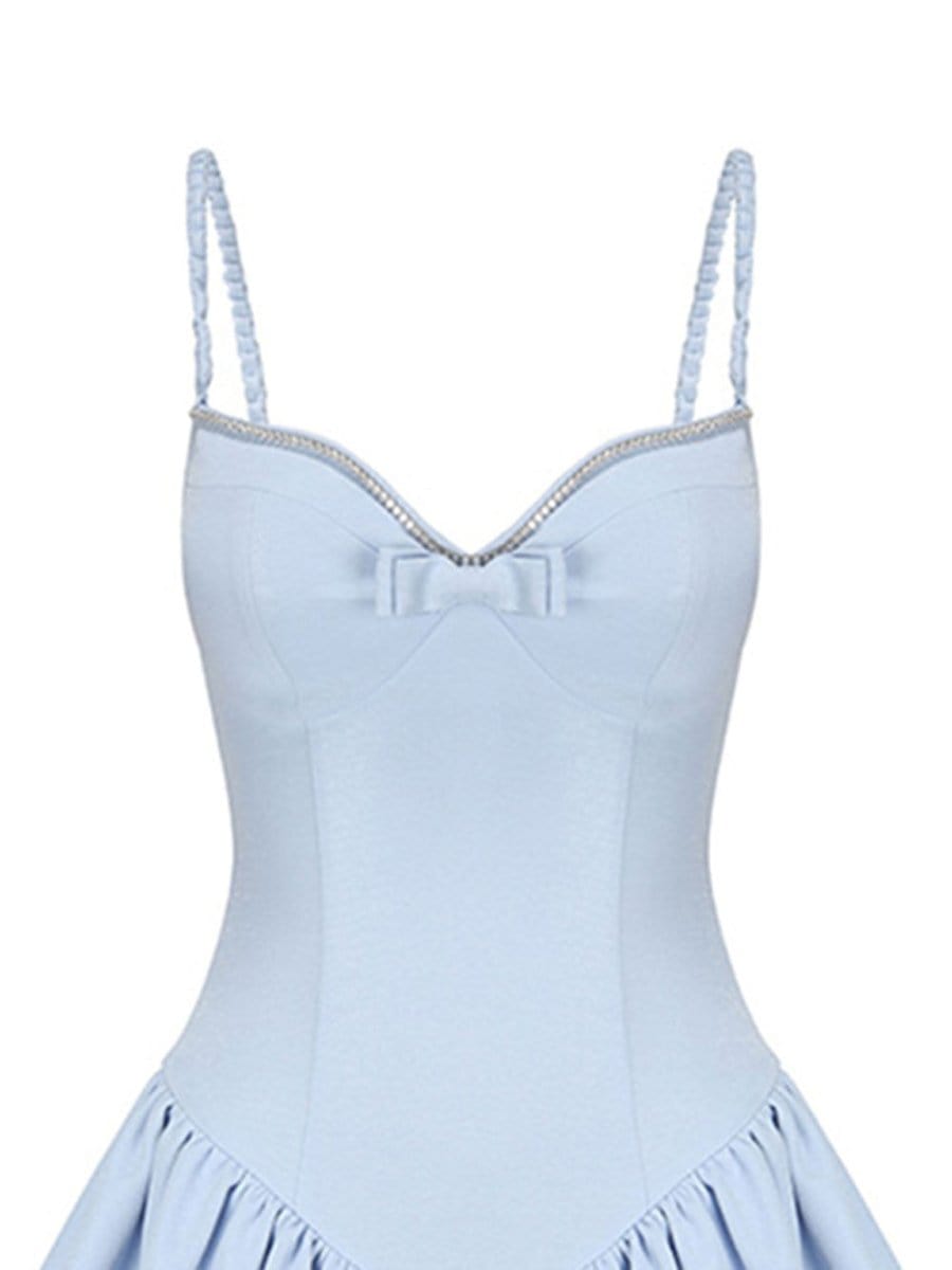 Olivia Sleeveless Playsuit Mini Dress - Fashion Pov