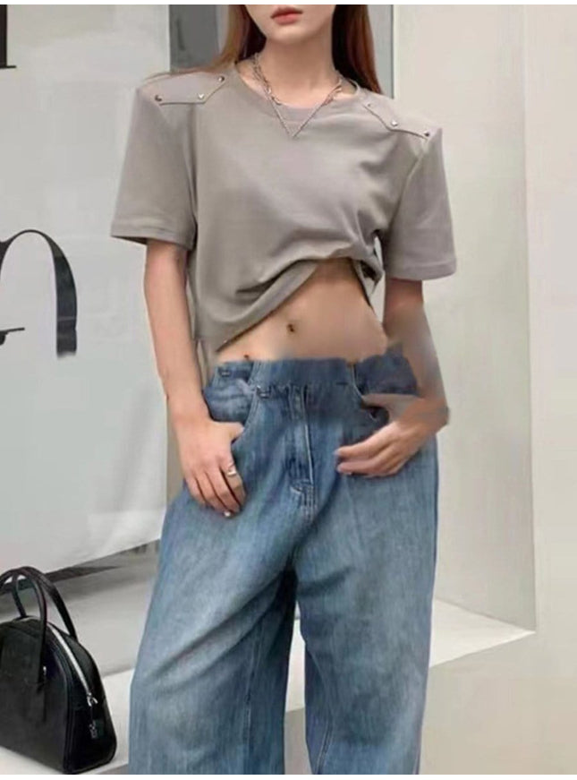 Paige Cut Out Short T Shirt - Fashion Pov