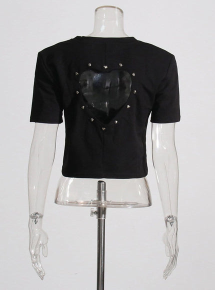 Paige Cut Out Short T Shirt - Fashion Pov