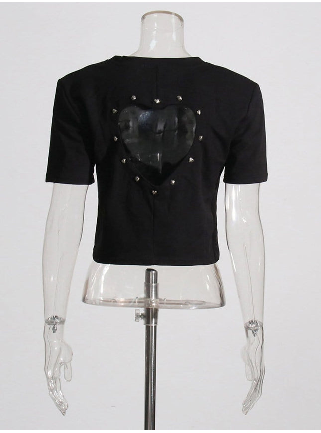 Paige Cut Out Short T Shirt - Fashion Pov