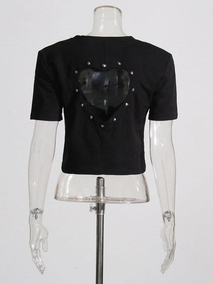 Paige Cut Out Short T Shirt - Fashion Pov