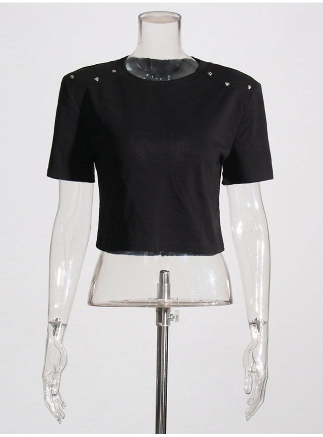 Paige Cut Out Short T Shirt - Fashion Pov