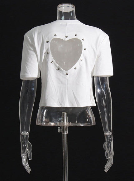 Paige Cut Out Short T Shirt - Fashion Pov