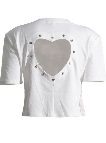 Paige Cut Out Short T Shirt - Fashion Pov