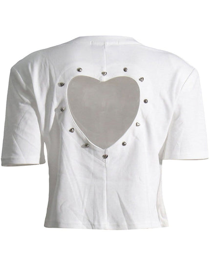 Paige Cut Out Short T Shirt - Fashion Pov
