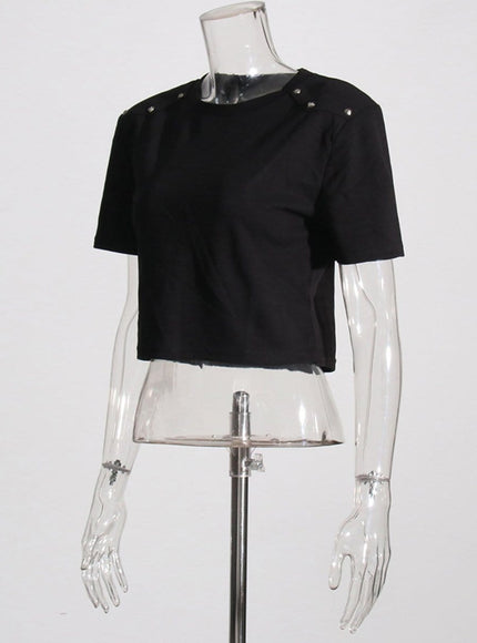 Paige Cut Out Short T Shirt - Fashion Pov