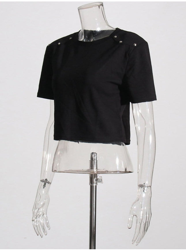 Paige Cut Out Short T Shirt - Fashion Pov