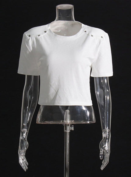Paige Cut Out Short T Shirt - Fashion Pov