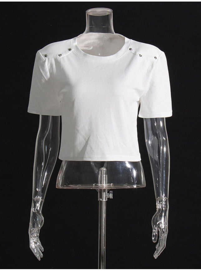 Paige Cut Out Short T Shirt - Fashion Pov