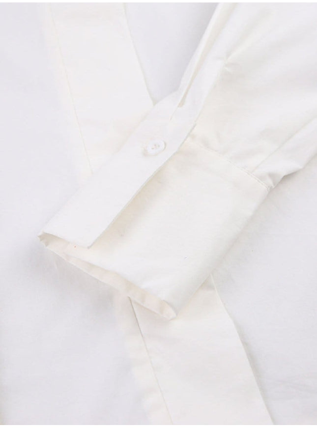 Priscilla Shoulder Pads Buttons Top - Fashion Pov