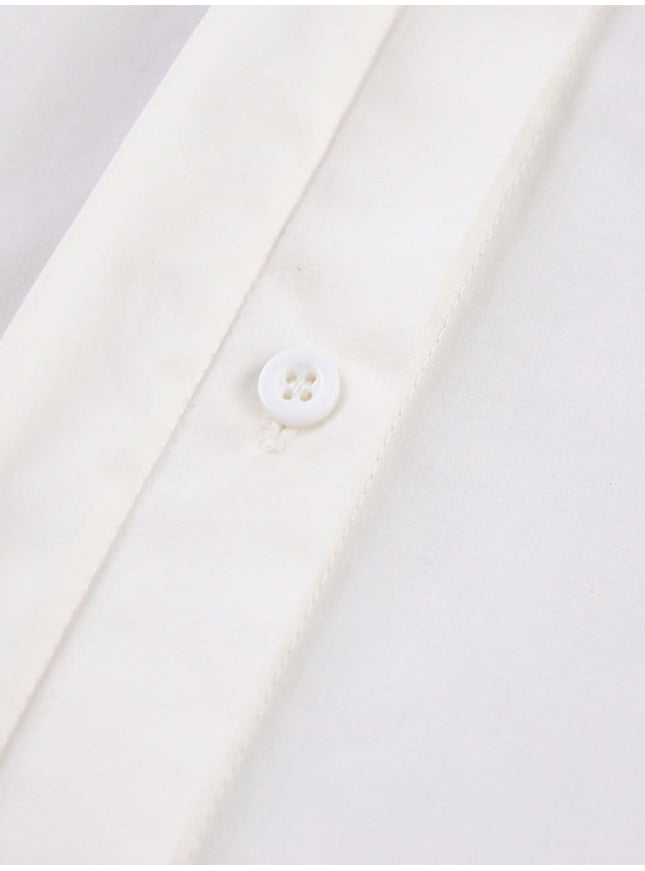 Priscilla Shoulder Pads Buttons Top - Fashion Pov
