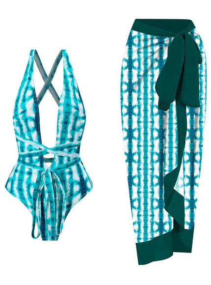 Quincy Ruffle Swimsuit & Skirt Set - Fashion Pov