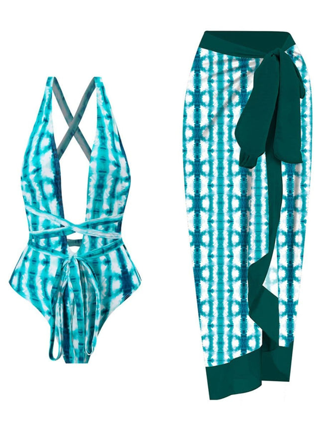 Quincy Ruffle Swimsuit & Skirt Set - Fashion Pov