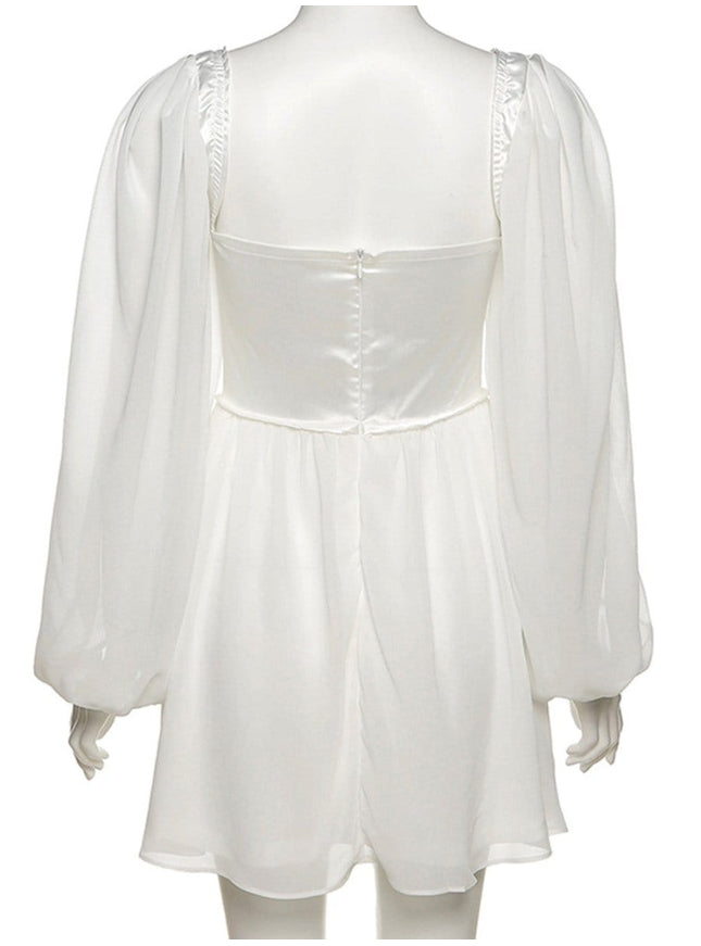 Quinn Mini Dress In White - Fashion Pov