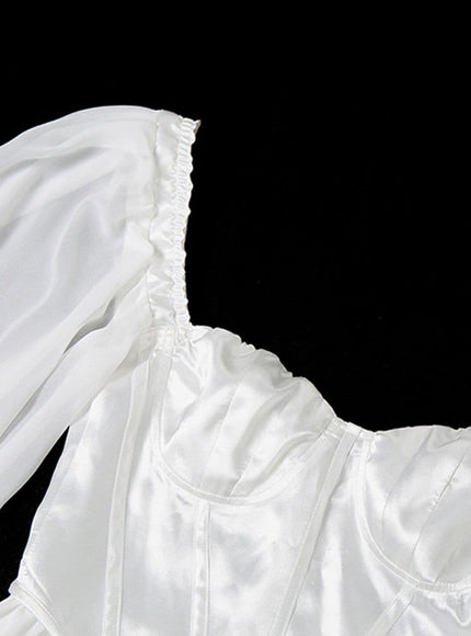 Quinn Mini Dress In White - Fashion Pov