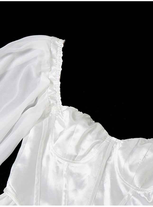 Quinn Mini Dress In White - Fashion Pov