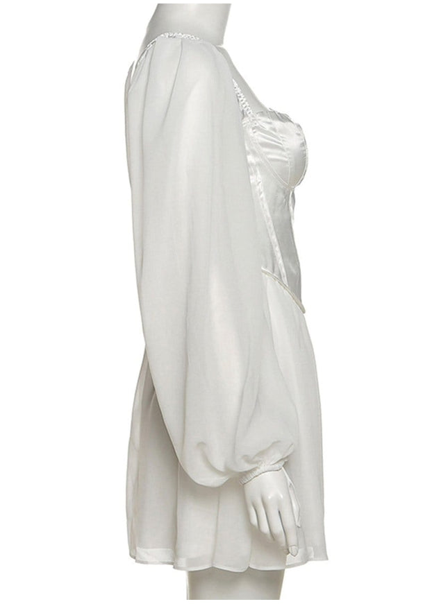 Quinn Mini Dress In White - Fashion Pov