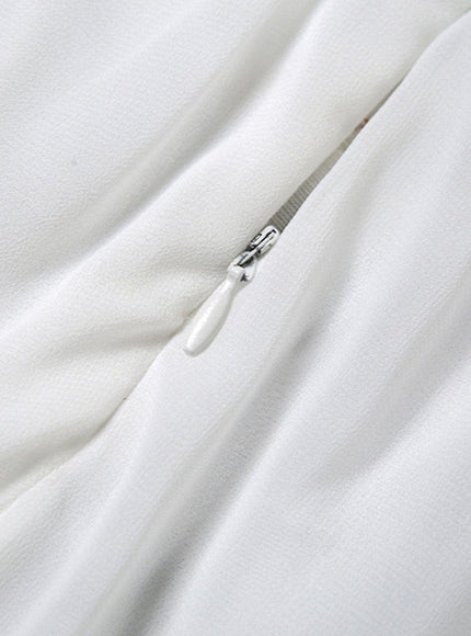 Quinn Mini Dress In White - Fashion Pov