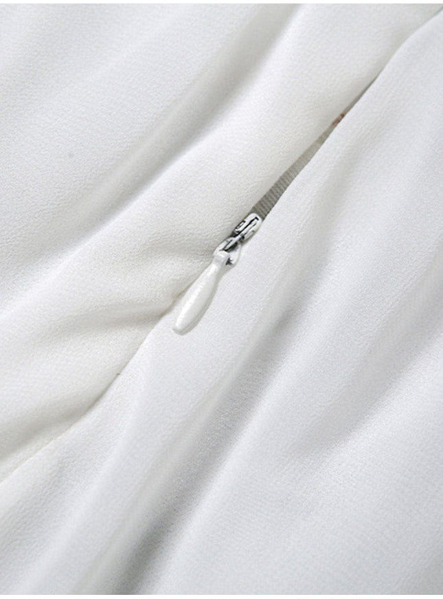 Quinn Mini Dress In White - Fashion Pov