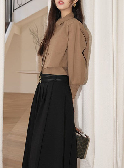 Reece Lapel Long Sleeve Top - Fashion Pov