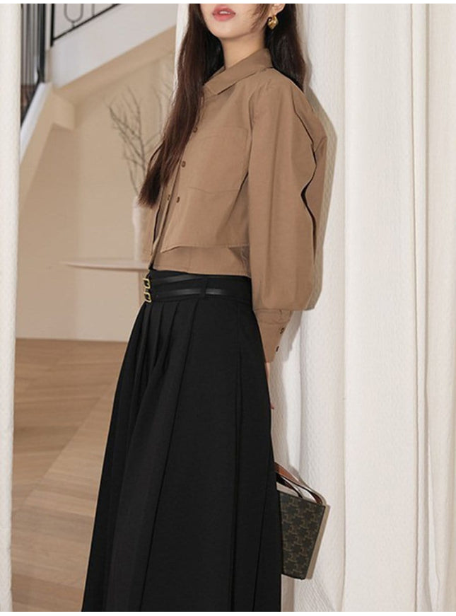 Reece Lapel Long Sleeve Top - Fashion Pov