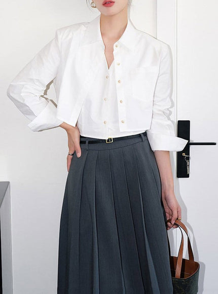 Reece Lapel Long Sleeve Top - Fashion Pov