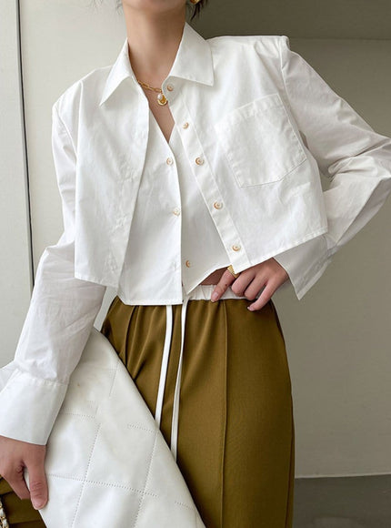 Reece Lapel Long Sleeve Top - Fashion Pov