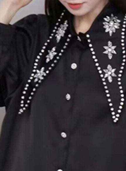 Reina Diamond Single Breasted Shirt - Fashion Pov