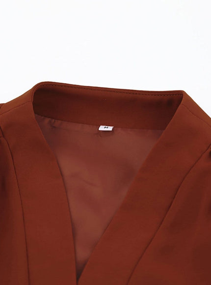 Rio V Neck Lantern Sleeve Top - Fashion Pov