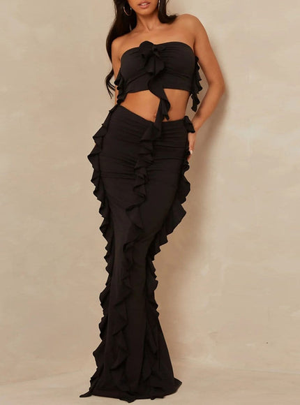 Rowan Top & Bodycon Knit Maxi Skirt - Fashion Pov