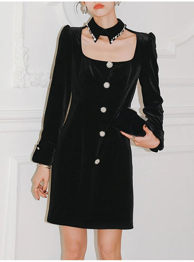 Sabine Hollow Out Diamond Mini Dress - Fashion Pov