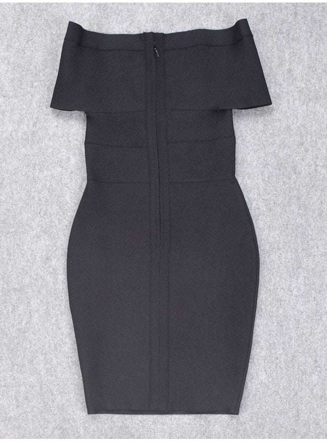 Sadie Off Shoulder Bodycon Midi Dress - Fashion Pov