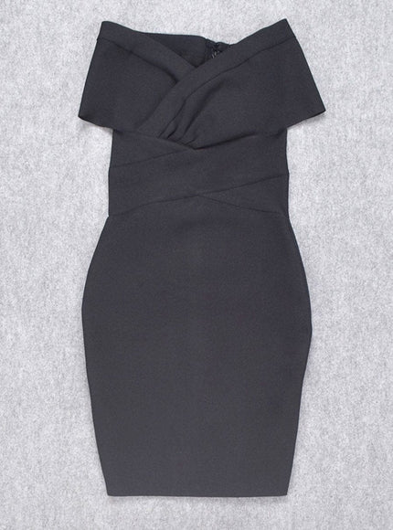 Sadie Off Shoulder Bodycon Midi Dress - Fashion Pov