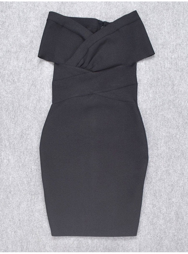 Sadie Off Shoulder Bodycon Midi Dress - Fashion Pov