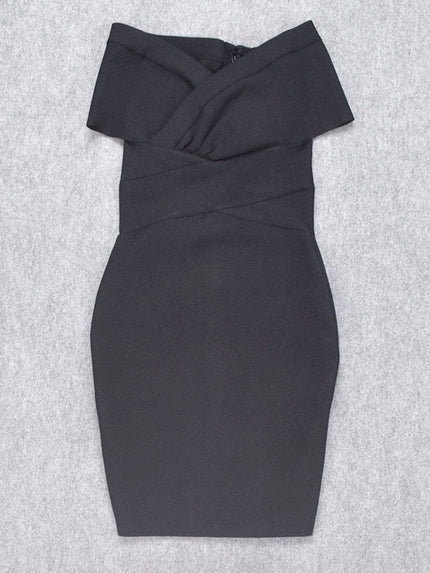 Sadie Off Shoulder Bodycon Midi Dress - Fashion Pov