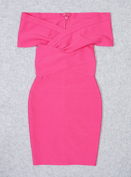 Sadie Off Shoulder Bodycon Midi Dress - Fashion Pov