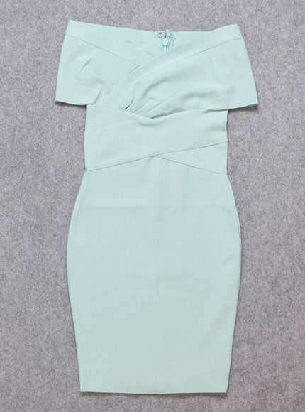 Sadie Off Shoulder Bodycon Midi Dress - Fashion Pov