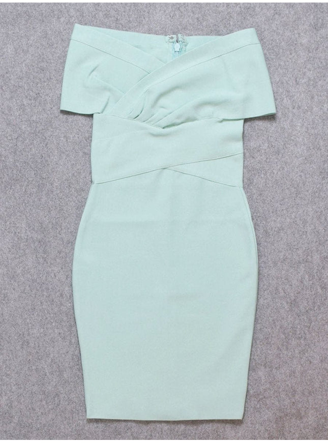 Sadie Off Shoulder Bodycon Midi Dress - Fashion Pov