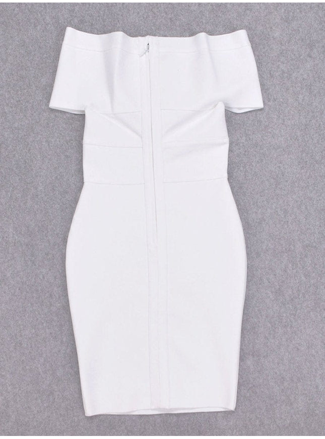Sadie Off Shoulder Bodycon Midi Dress - Fashion Pov