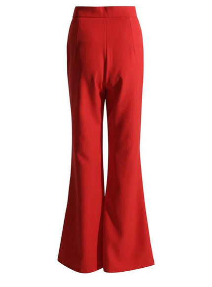 Selina Solid Casual Flare Pant - Fashion Pov
