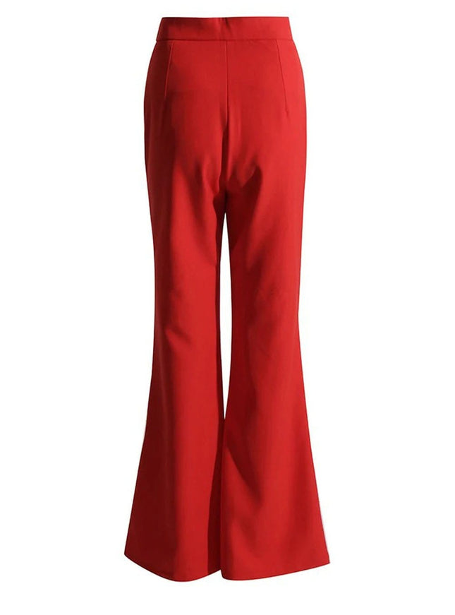 Selina Solid Casual Flare Pant - Fashion Pov