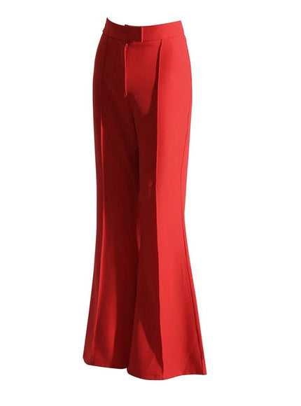 Selina Solid Casual Flare Pant - Fashion Pov
