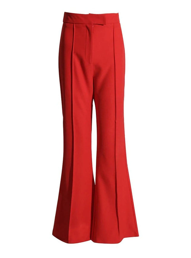 Selina Solid Casual Flare Pant - Fashion Pov