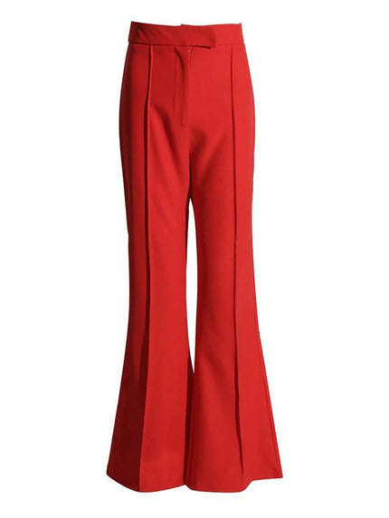 Selina Solid Casual Flare Pant - Fashion Pov