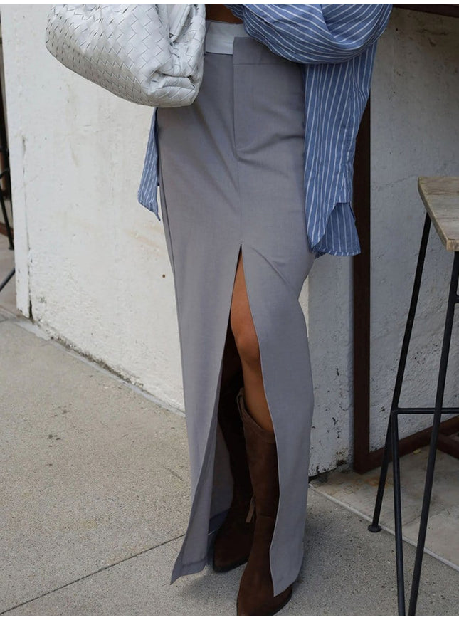 Sloan Skirt In Gray - Fashion Pov