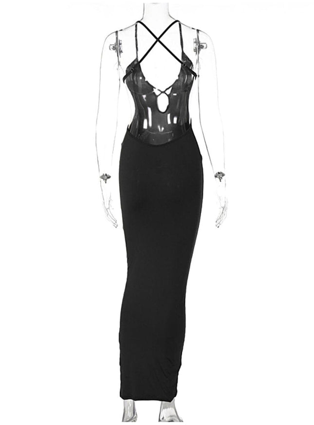 Sonia Hollow out Backless Maxi Dress - Fashion Pov